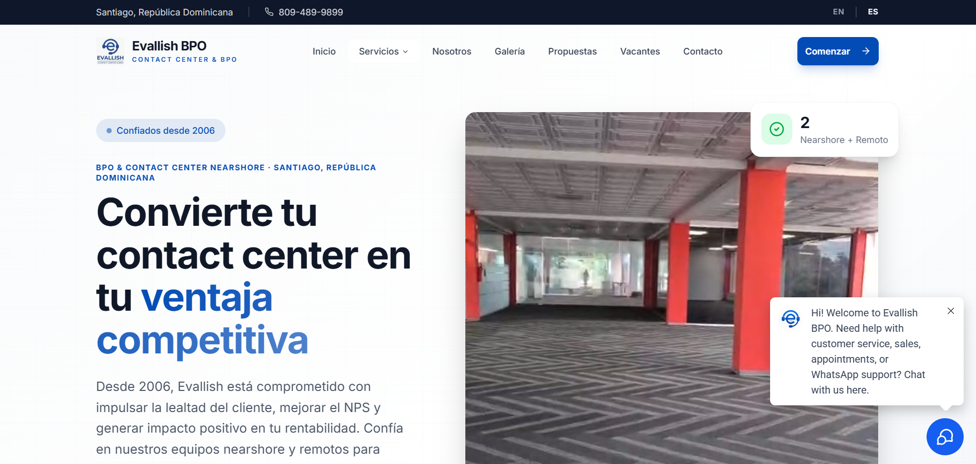EVALLIS BPO WEBSITE